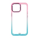 Estuche clasico el rey degrade apple iphone 13 pro color rosado / turquesa