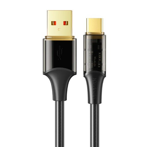 [05-111-024-0006-0157] Cable mcdodo usb ca-2082 - 1.8 metros con la  funcion de  auto disconnect con pantalla para indicador usb a lightning color negro