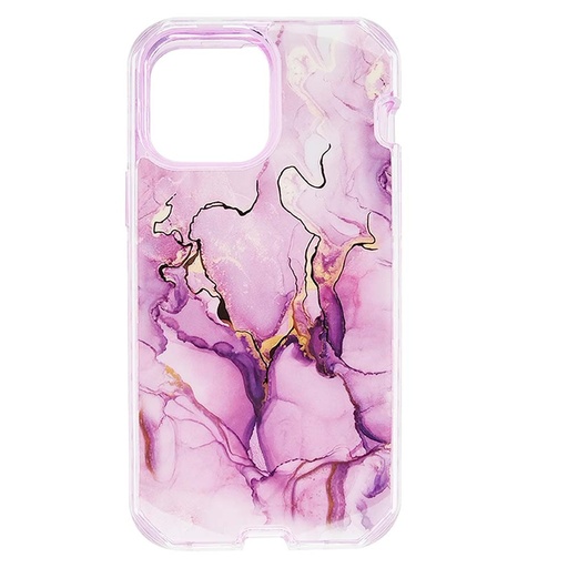 [07-126-011-0002-0134] Estuche El Rey Marble Iphone 13 Pro Max Defender Color Morado