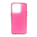 Estuche el rey glitter iphone 14 defender color fucsia