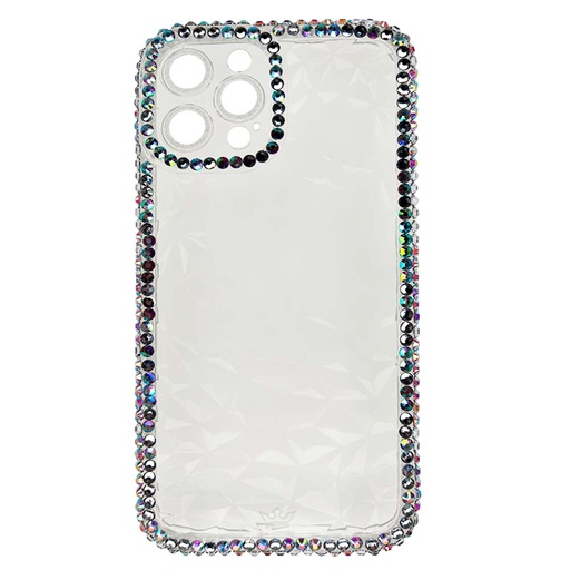 [07-064-011-0048-0215] Estuche el rey marco iphone 12 pro max diamantes color transparente