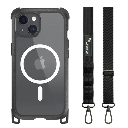 [07-127-036-0086-0157] Estuche Switcheasy Odyssey Iphone 15 Plus Odyssey M + Strap Leather  Color Negro