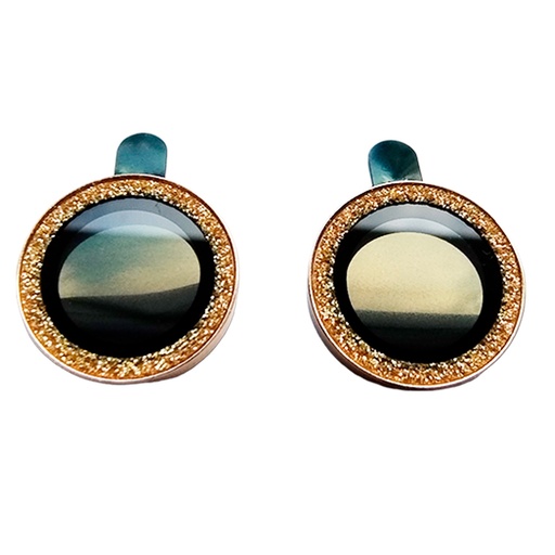 [01-119-011-0085-0180] Accesorio el rey vidrio templado camara iphone 15 brillos color dorado