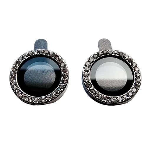 [01-119-011-0081-0088] Accesorio el rey vidrio templado camara iphone 15 diamantes color gris