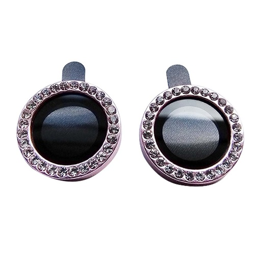 [01-119-011-0082-0198] Accesorio el rey vidrio templado camara iphone 15 diamantes color rosado