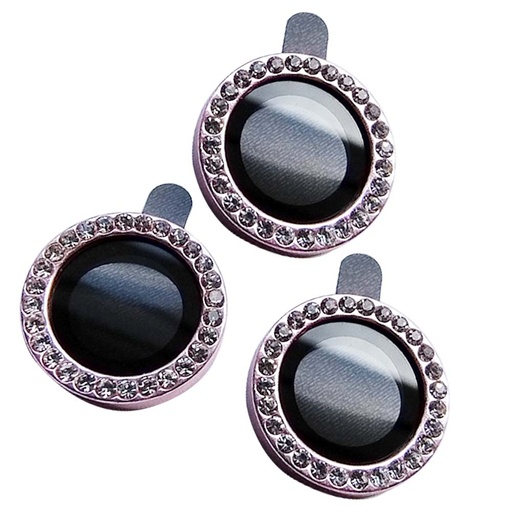 [01-119-011-0040-0198] Accesorio el rey vidrio templado camara iphone 15 pro diamantes color rosado