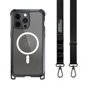 Estuche switcheasy odyssey iphone 15 pro max ultra m + strap metal color negro