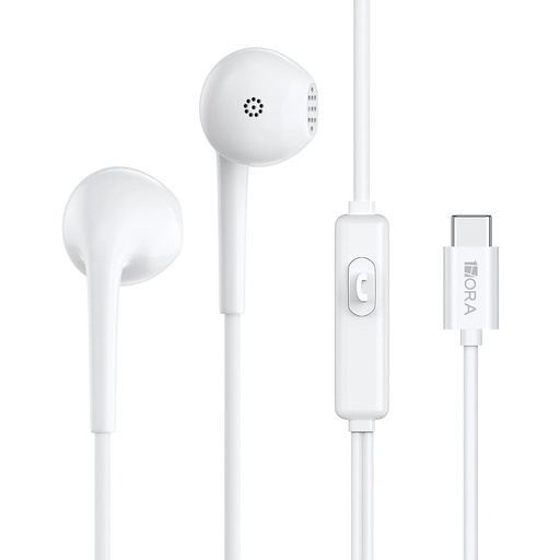 [03-106-001-0002-0041] Audifonos 1hora tipo c alambricos deep bass tipo c aut124 color blanco