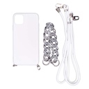 Estuche el rey strap iphone 14 plus strap de mano + strap hombro color blanco