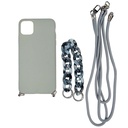 Estuche el rey strap iphone 13 pro max strap de mano + strap hombro color gris