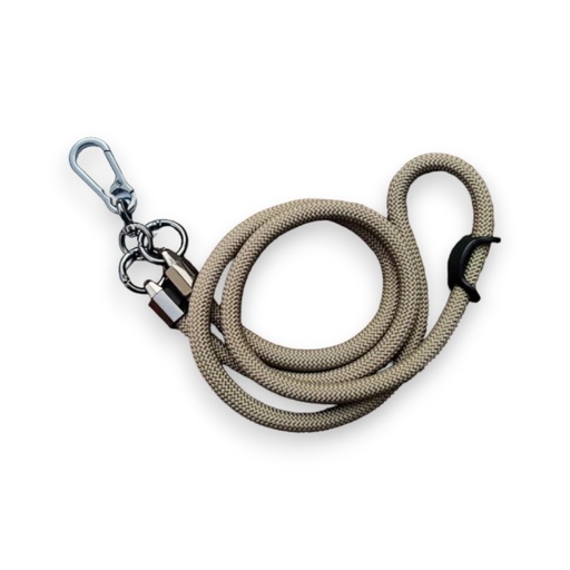 [01-128-011-0021-0039] Accesorio el rey strap 1.2 m largo con sujetadora new con colgador de llaves y audifonos color beige