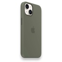 Estuche apple magsafe iphone 15 plus silicone color verde olivo