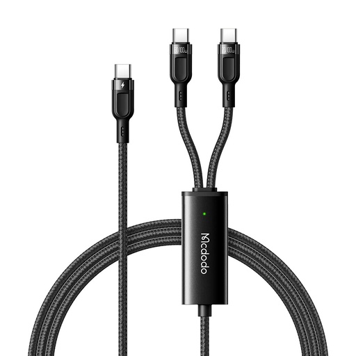 [05-002-024-0033-0157] Cable mcdodo adaptador tipo c a dual tipo c 1.2m negro