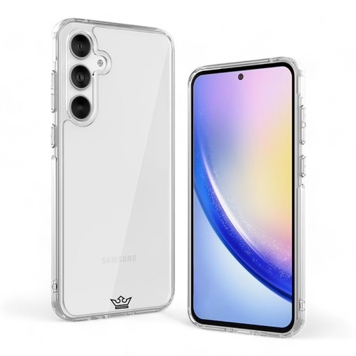 [07-013-011-0009-0215] Estuche el rey samsung a35 botones grises color transparente