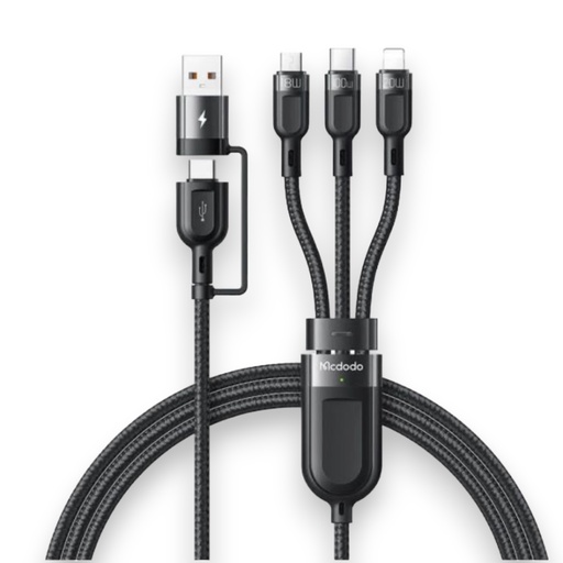 [05-067-024-0003-0157] Cable mcdodo micro usb ca-8800 1.2m 100w pd fast charge 3 in 2 pd 6a fast charging cable color negro