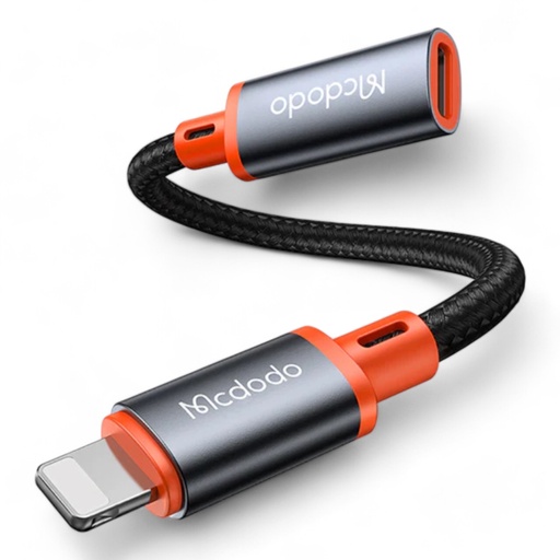 [02-106-024-0001-0157] Adaptador mcdodo tipoc ca-1440 usb type c to lightning converter cable castle series color negro