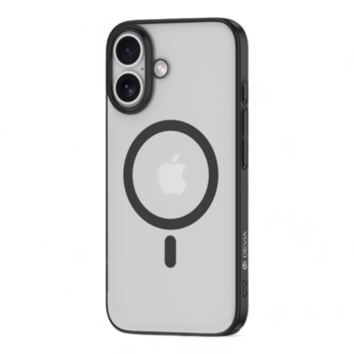 [07-062-057-0016-0157] Estuche devia magsafe iphone 16 plus glimmer magnetic series case(pc) color negro