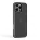 Estuche devia skin iphone 16 plus pino series shockproof case color gris oscuro