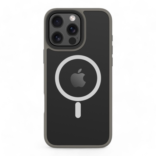 [07-062-057-0020-0092] Estuche devia magsafe iphone 16 plus pino series magnetic shockproof case color gris oscuro