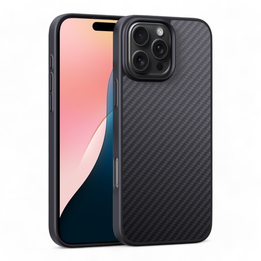 [07-062-057-0025-0157] Estuche devia magsafe iphone 16 plus kevlar series ultra-thin magnetic shockproof case  color negro