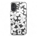 Estuche switcheasy skin iphone 16 plus fleur m 3d patterned shockproof case color blanco