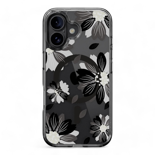 [07-144-036-0027-0284] Estuche switcheasy skin iphone 16 plus style m pattern shockproof case black flower color multicolor
