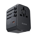 Cargador mcdodo cp-4290 pared  de viaje universal  de 33w 3 puertos carga rápida color negro
