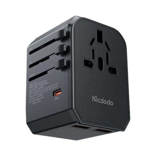 [06-074-024-0002-0157] Cargador mcdodo cp-4290 pared  de viaje universal  de 33w 3 puertos carga rápida color negro