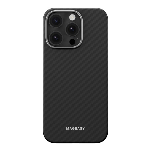 [07-144-064-0002-0157] Estuche mageasy skin iphone 16 pro kev m armaid fiber protective case for 2024 iphone 3 lenses 1500d black  color negro
