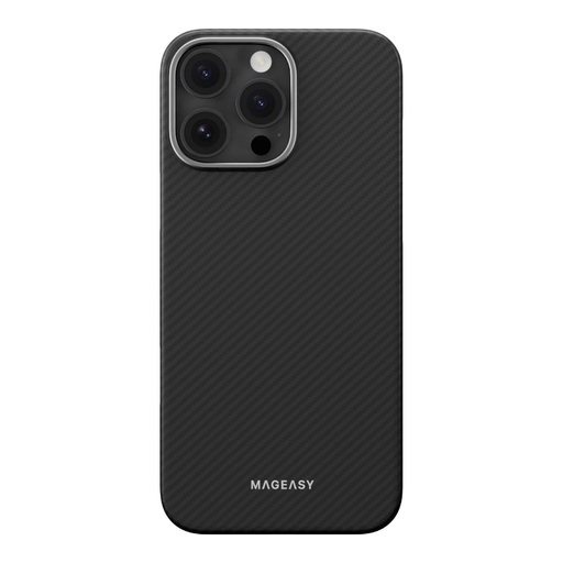 [07-144-064-0004-0157] Estuche mageasy skin iphone 16 pro max kev m armaid fiber protective case for 2024 iphone 3 lenses large 600d black  color negro