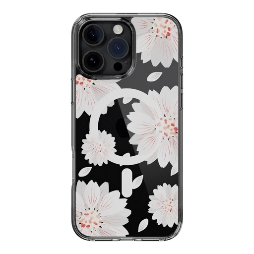 [07-144-036-0075-0284] Estuche switcheasy skin iphone 16 pro style m pattern shockproof case for 2024 iphone 3 lenses white flower color multicolor