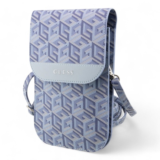 [07-144-060-0019-0284] Estuche Guess Wallet Gcube Stripe Blue Universal Color Azul