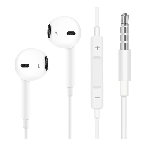 [03-075-003-0001-0041] Audifonos apple plug con connector plug 3.5 mm color blanco