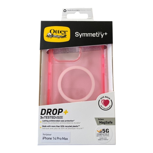 [07-100-028-0065-0198] Estuche otterbox symmetry iphone 14 pro max magsafe color rosado