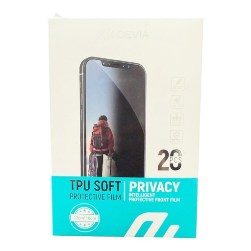 [13-035-057-0010-0215] Protector pantalla devia film tpu soft privacy hd color transparente