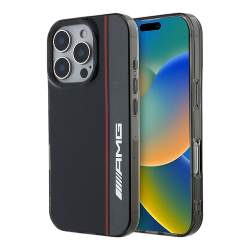 [07-70-000007] Amg magsafe case double layer bow lines black iphone 16 pro max