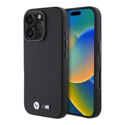 [07-63-000001] BMW hc m pu carbon full wrapped metal black iphone 16 pro max