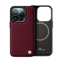 BMW hc sign magsafe leather diamond metal logo red  iphone 16 pro max