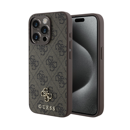 [07-60-000012] Guess hc magsafe pu 4g small 4g and classic brown iphone 16 pro