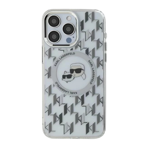 [07-59-000016] Karl Lagerfeld hc magsafe iml metal monogram kc heads transparent iphone 16 pro