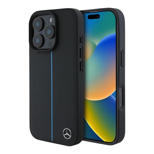 [07-61-000024] Mercedes-Benz mb hc magsafe blue line leather navy  iphone 16 pro max