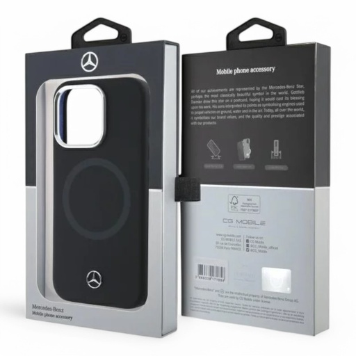 [07-61-000026] Mercedes-Benz mb hc magsafe silicone tonal logo black iphone 16 pro max