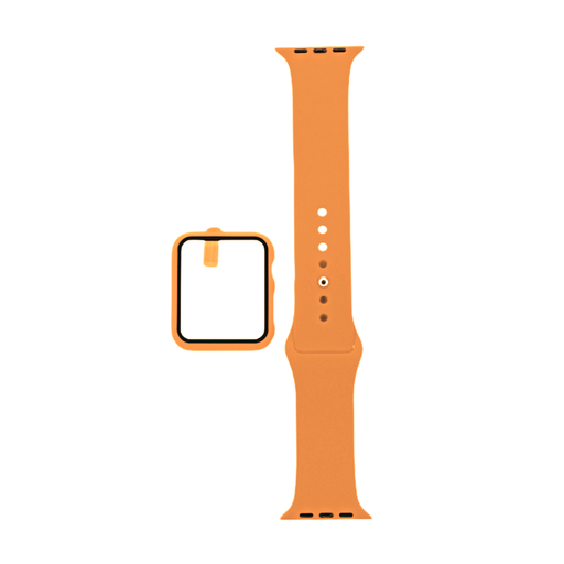 [01-081-011-0005-0149] Accesorio el rey pulsera con bumper y protector de pantalla apple watch 40 mm color naranja