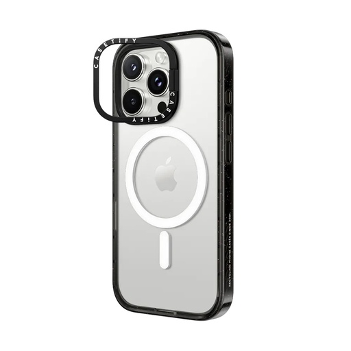 [07-56-000033] Casetify ring stand con magsafe marco negro iphone 14 pro max color transparente