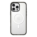 Casetify impact con magsafe iphone 16 plus color transparente con marco negro
