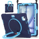 Estuche pirate b series modelo ipad air 11 2024 color azul marino / celeste con strap