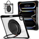 Estuche transparent b series modelo ipad pro 13 2024 color negro con strap