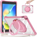 Estuche transparent b series modelo ipad 10.2 color fucsia con strap