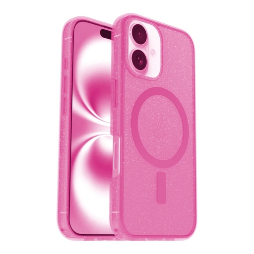 [07-29-000015] Otterbox symmetry con magsafe iphone 16 color glitter rosado
