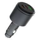 Devia EA508 Extreme Speed Series USB+Dual C 116W Metal Full Compatible Fast Car Charger color Deep Sky Gray